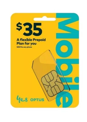 Optus $35 Prepaid Mobile Phone SIM Card Sealed New Au Stock - image 1 of 4