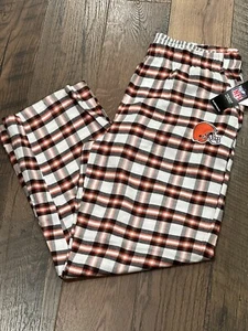 Cleveland Browns NFL Women's Plaid Pajama Lounge Pants Size Large - NWT - Picture 1 of 7