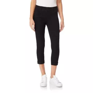 Juniors' WallFlower Insta Soft Ultra Mid-Rise Cropped Jeans, Size 5, Black - Picture 1 of 3