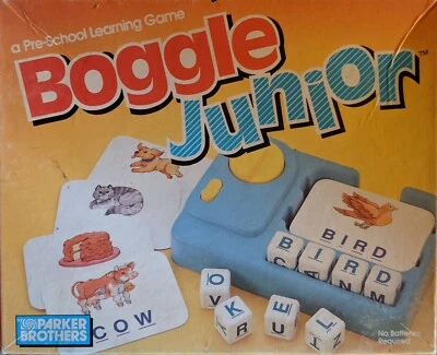 Boggle Junior, Preschool Learning Game, Parker Brothers, 1988 ~ COMPLETE  - Image 1 of 2