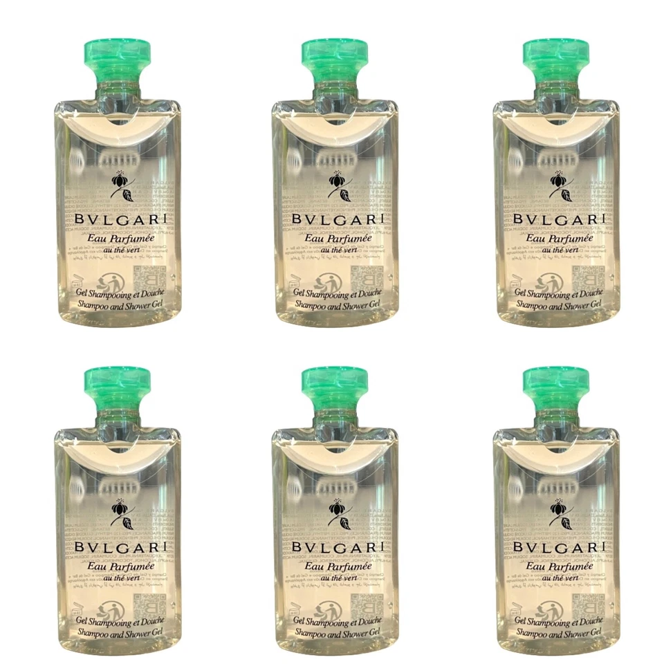 Bvlgari Eau Parfumée Au the Vert Shower Gel 75ml Set of 6 New - Image 1 of 1