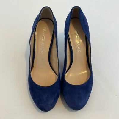 Zapatos de salón Franco Sarto para mujer azul gamuza tacón alto 3 1/2 pulgadas talla 8 Foto 1 de 4