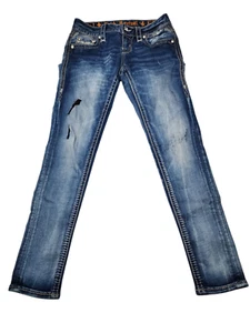 Rock Revival Celinda Jeans Damen 24 Blau Ankle Skinny Distressed - Bild 1 von 10