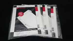 Wilson Jones - Lot of 3 - #55206 Insertable Indexes 5 Tab Clear Dividers 11x9.25 - Picture 1 of 1
