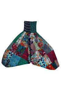 Boho Gypsy Hippie Colorful Loose Harem Pant Patchwork Cotton High Waist Pants SM