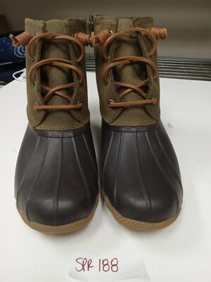 Botas de lluvia Sperry Top-Sider de agua salada para mujer, talla marrón/oliva. 08,5 Foto 1 de 4