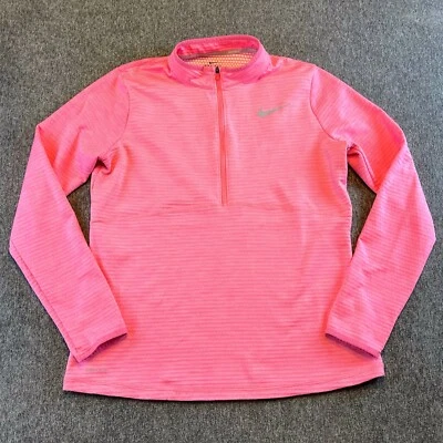 Nike Golf Dri-FIT Media Cremallera Pullover Atlético Top Capa Rosa Caliente Para Mujer L Foto 1 de 4
