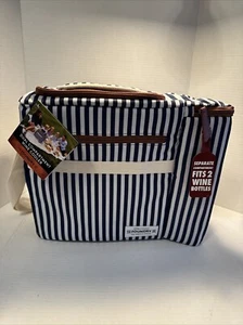 Duel insulated Compartment Wine Cooler And  Picnic. Your Choic Of Blue Or Yellow - Picture 1 of 10