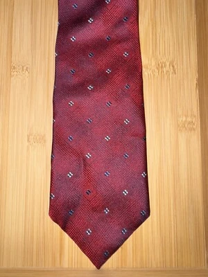 Corbata de seda geométrica Woodward roja - 60L 4,0W Foto 1 de 2
