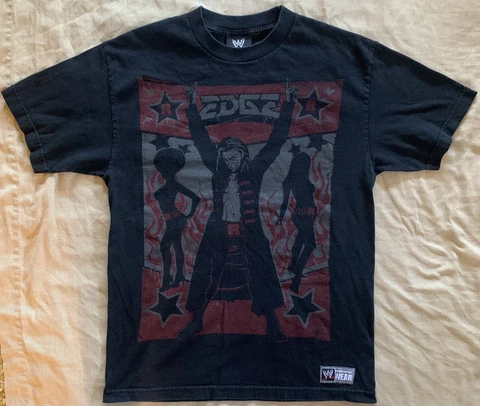 2008 WWE WRESTLING Double Sided Edge RATED R SUPERSTAR Medium T-Shirt HTF Cover