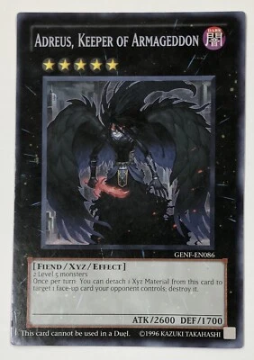 YUGIOH Jumbo Oversized Promo Card ADREUS, KEEPER OF ARMAGEDDON GENF-EN086 - Image 1 of 4