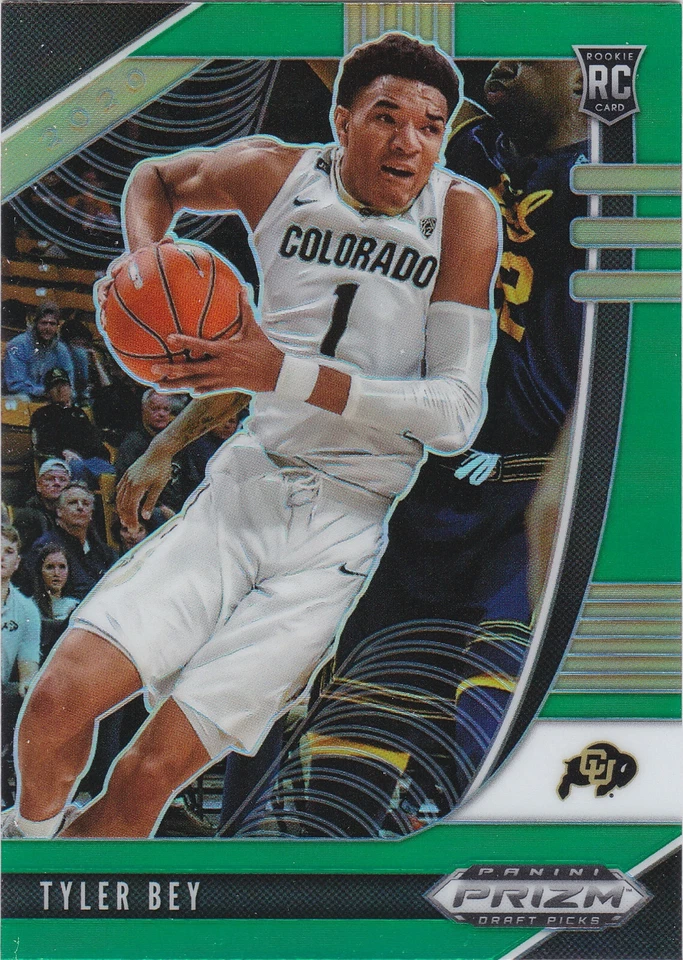 2020 Panini Prizm Draft Picks TYLER BEY Green Prizm RC #75 Colorado - Image 1 of 2
