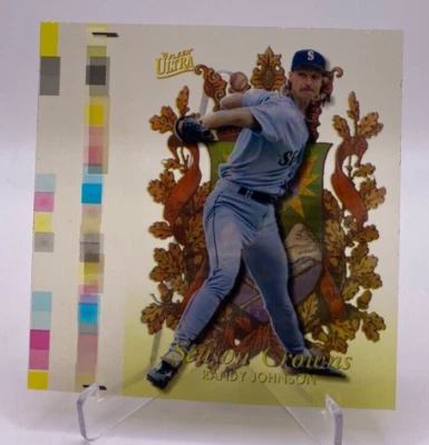 RANDY JOHNSON CLEAR ACETATE PROOF 2005 FLEER ULTRA SEASON CROWNS SEATTLE MARINER - Image 1 of 2