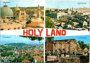Heiliges Land, Jerusalem, Bethlehem, Nazareth und Kapernaum Mehransicht Postkarte - Bild 1 von 2