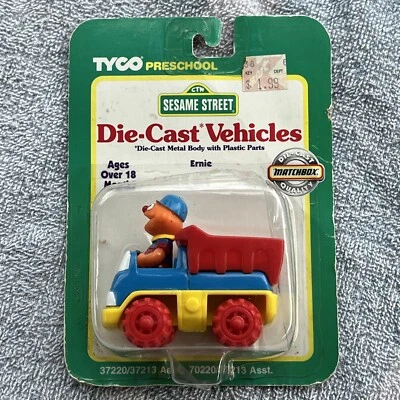 1996 Tyco дошкольного литой спичечный коробок Ernie автомобиля Улица Сезам новый - Изображение 1 из 2