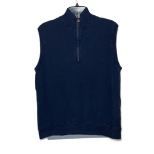 Callaway Wicking Vest Men's Small Blue quarter zip 1/4 Top golf sportwear - Picture 1 of 5
