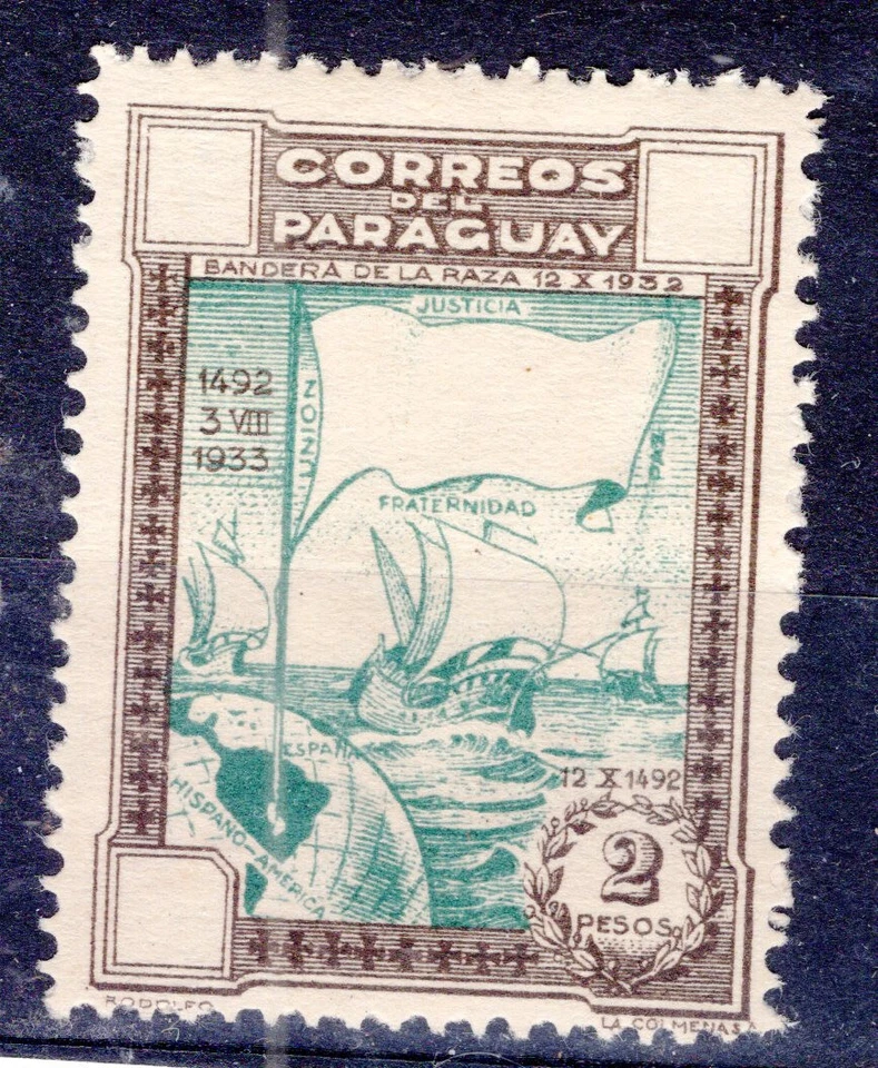 PARAGUAY, KN # 385 a + TARIFA COMPROMETIDA, MH Foto 1 de 1