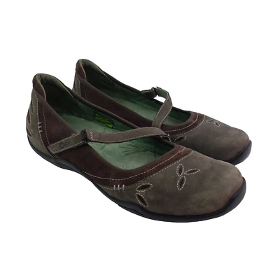 Zapatos planos informales cómodos de gamuza marrón talla 11 Ahnu Gracie Mary Jane para mujer Foto 1 de 4