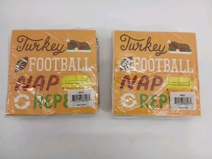 (Lot Of 2) Pooch & Sweetheart Turkey Football Nap Repeat Beverage Napkins 86628 - Picture 1 of 7