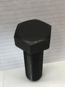 (10) 1 1/2”-6 X 3-1/2 Hex Cap Screws Grade 5, 1-1/2" large diameter Black - Picture 1 of 6