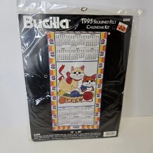 Bucilla CATS 1995 Pailletten Filz Kalender Kit 83097 12 x 24 Neu im Paket - Bild 1 von 7