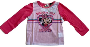 Disney Junior Minnie Mouse Baby Girl's Sleepwear Set Size 3T Pink Red Hearts - Picture 1 of 16