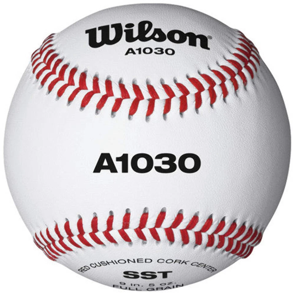 Docena de pelotas de béisbol de cuero de la Liga Oficial Wilson A1030B Foto 1 de 1