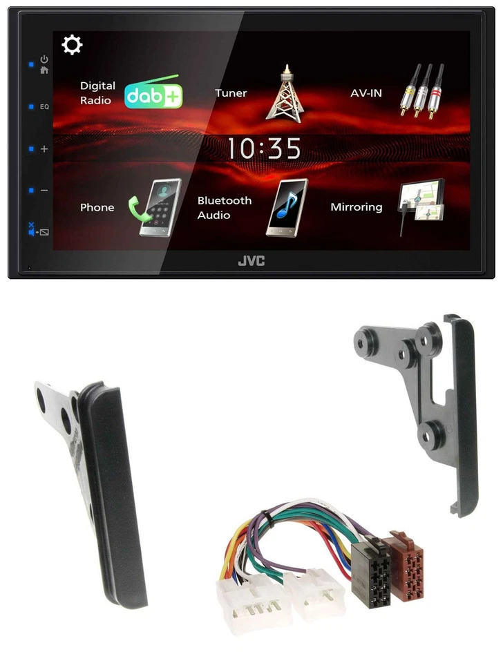 JVC USB Bluetooth MP3 DAB 2DIN Autoradio für Toyota Highlander Matrix RAV 4 - Bild 1 von 4