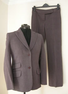 NEXT - VGC - Women's Tailored Single Breasted Mauve Trouser Suit - Petite Size 8 - Picture 1 of 16
