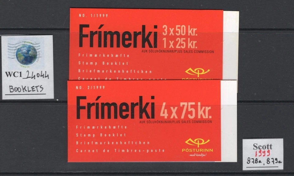 WC1_24044.ICELAND. Valuable 1999 booklets. Sc. 878a, 879a. - Image 1 of 1