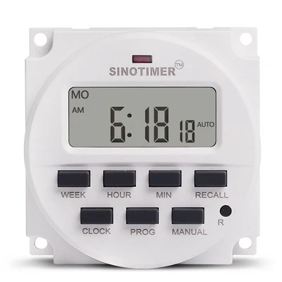  Timer digitale LCD 15,98 pollici 12 V DC tempo programmabile TM618N-4 C6A9 - Immagine 1 di 4
