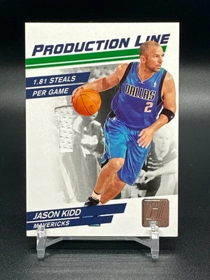 2010 Donruss JASON KIDD #81 Production Line Game Worn Relic #’d/399 Mavericks - Image 1 of 2