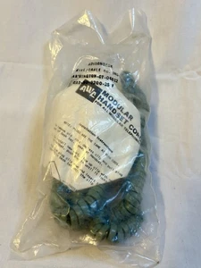 Vintage Adirondack Wire and Cable, Coiled Telephone Handset Cord, Green, NEW - Picture 1 of 4