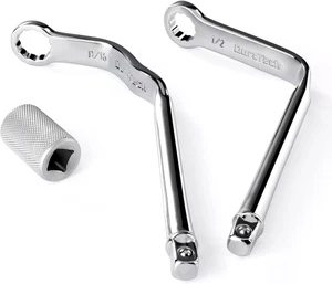 Pro Distributor Clamp Wrench Set, SAE, 2-Piece, 1/2" & 9/16", 12 Point - Picture 1 of 7