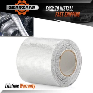 Cabezal de escape adhesivo Turbo tubo plegable aluminio protector térmico cinta envolvente 2"16' - Imagen 1 de 10