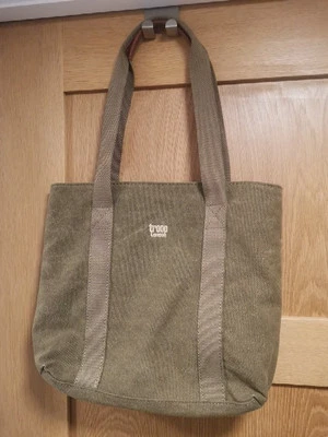 Troop London Green Canvas Shoulder Bag Handbag Large Zip - Image 1 of 4