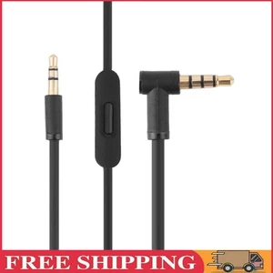 3,5-mm-Headset-Kabel vergoldet für Beats HD Studio Pro Mixr (Schwarz) - Afbeelding 1 van 10