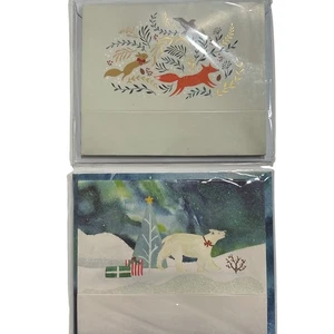 2 Christmas Delighted Shadowbox Cards Up With Paper Light Up Pop Up Greeting - Picture 1 of 9