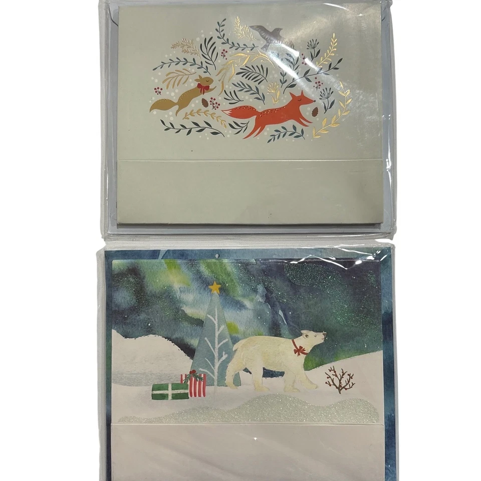 2 Christmas Delighted Shadowbox Cards Up With Paper Light Up Pop Up Greeting - Image 1 of 4