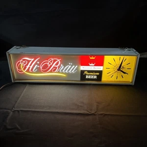 Vintage Hi Brau Beer Lighted Sign Clock - Picture 1 of 5