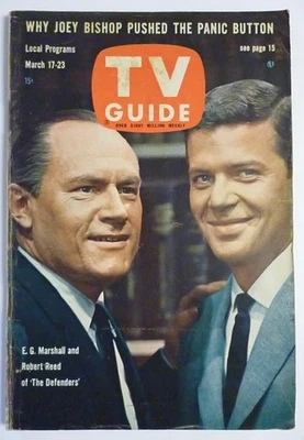 Chicago March 17 1962 TV Guide DEFENDERS E.G. Marshall Robert Reed Joey Bishop - Image 1 of 3