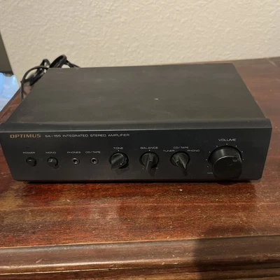 Amplificador estéreo integrado Optimus SA-155 Cat # 31-1957 sin probar  Foto 1 de 4