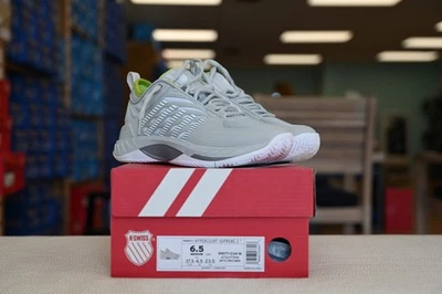 Mujer K-Swiss Hypercourt Supreme 2 Talla 6.5 Mediana Gryvlt/Wht/Lmgn Foto 1 de 4
