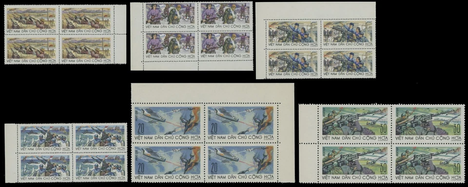1967, VIETNAM, MILITARY SCENES, SET OF 6 IN BLOCKS OF FOUR, NH, SC.#478-83 - Image 1 of 1