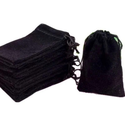 Bolso Joyería GYBest Negro - Bolsas de Terciopelo con Cordones 3x4 Pequeño Cajón... Foto 1 de 4
