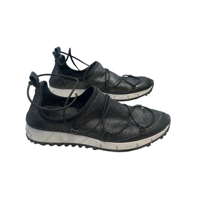 Jimmy Choo Andrea Leather Trim Metallic Mesh Sneakers Antique Silver 35 / US 5 - Image 1 of 4