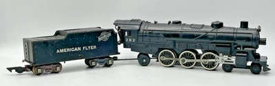 Gilbert American Flyer S Gauge #282 Pacific Loco/Tender - 1952 Only - Excellent - Image 1 of 4