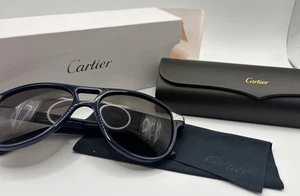 Première de Cartier Black Sunglasses 145 mm CT051018 NEW - Picture 1 of 6