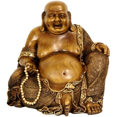 Estatua de Buda Feliz Hotei Sentado de 10" Foto 1 de 2