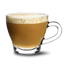 Set 6 Tazze Cappuccino Ischia 180 cc Vetro Borgonovo | tazzine trasparenti